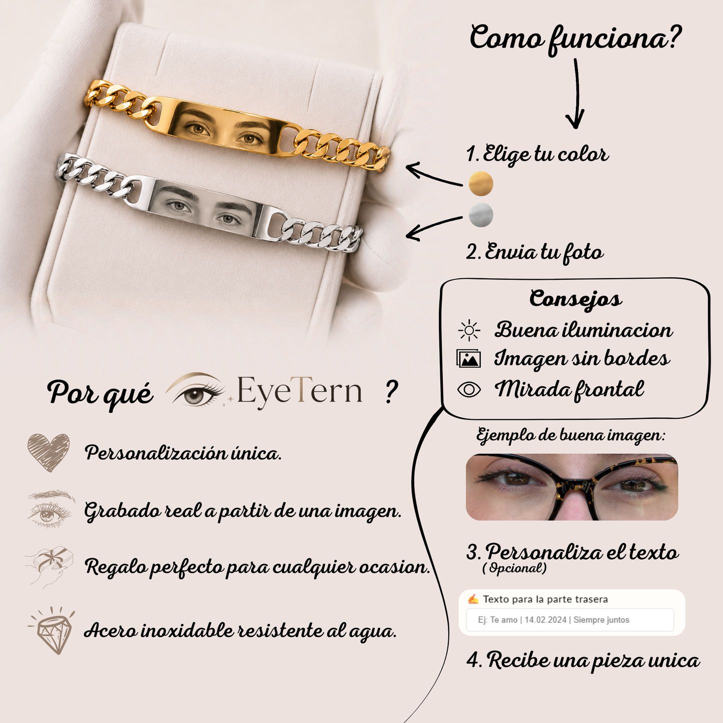 Pulsera con la mirada de quien más quieres
